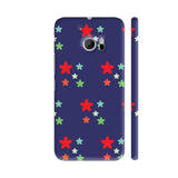 Abstract Geometric Flower Shapes On Blue HTC 10 / 10 Lifestyle Cover| Artist: Designer Chennai