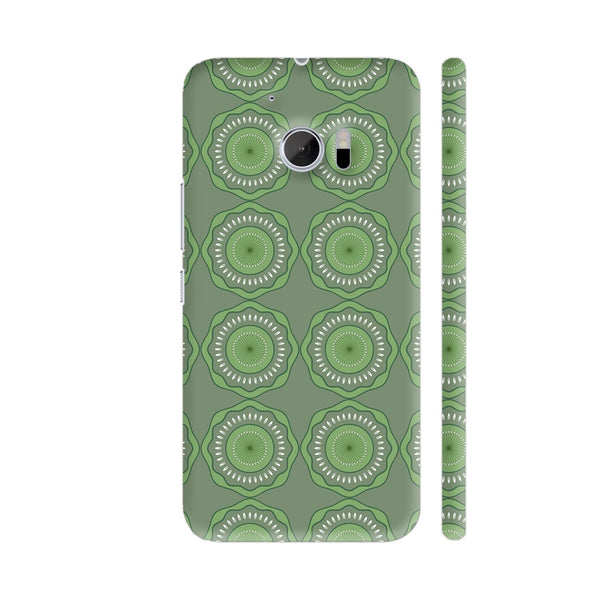 Abstract Green Flowers And Leaf HTC 10 / 10 Lifestyle Cover| Artist: Designer Chennai