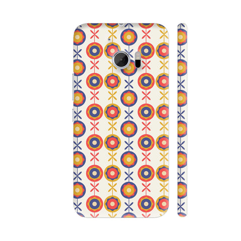 Abstract Multicolor Vintage Flower Pattern HTC 10 / 10 Lifestyle Cover| Artist: Designer Chennai
