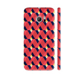 Abstract Pink Blue Cube Pattern HTC 10 / 10 Lifestyle Cover| Artist: Designer Chennai