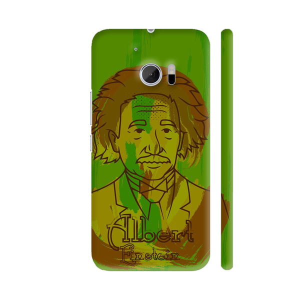 Albert Einstein Painting On Green HTC 10 / 10 Lifestyle Cover| Artist: Designer Chennai