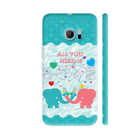 All You Need Is Love With Elephants HTC 10 / 10 Lifestyle Cover| Artist: Designer Chennai