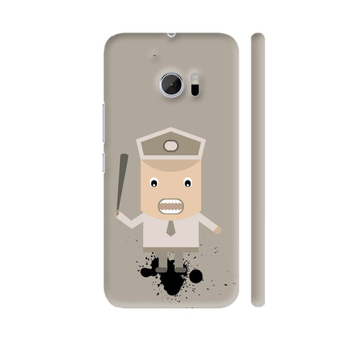 Angry Security Guard HTC 10 / 10 Lifestyle Cover| Artist: Designer Chennai