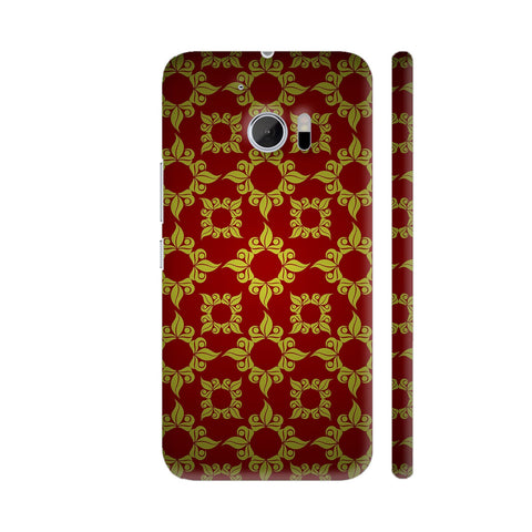 Antique Vintage Style On Red HTC 10 / 10 Lifestyle Cover| Artist: WonderfulDreamPicture