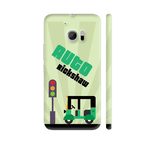 Auto Rickshaw On Green HTC 10 / 10 Lifestyle Cover| Artist: Designer Chennai