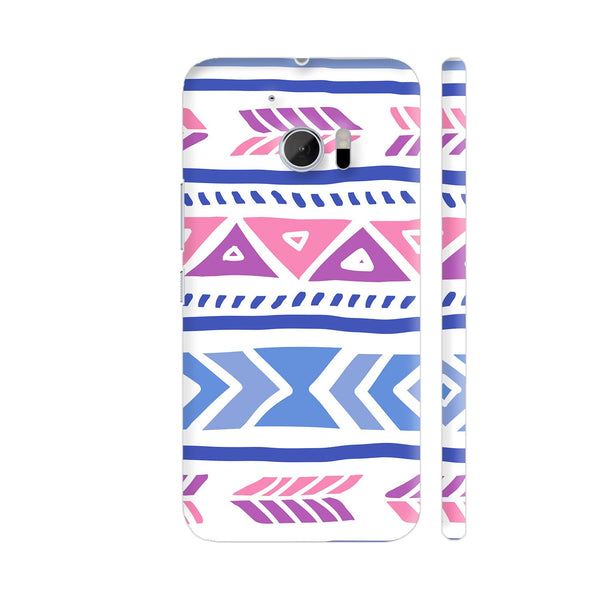 Aztec Pink Blue HTC 10 / 10 Lifestyle Cover| Artist: Abhinav