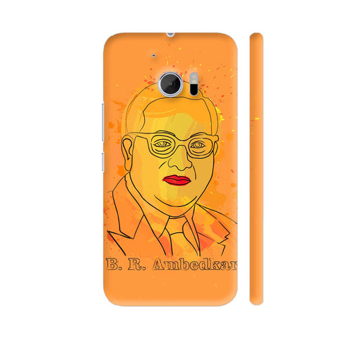 B R Ambedkar Painting On Yellow HTC 10 / 10 Lifestyle Cover| Artist: Designer Chennai