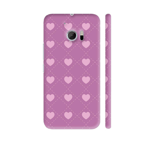 Baby Pink Hearts HTC 10 / 10 Lifestyle Cover| Artist: Designer Chennai