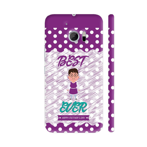 Best Mom Ever On Purple Polka Dots HTC 10 / 10 Lifestyle Cover| Artist: Designer Chennai