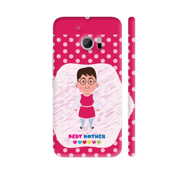 Best Mother On Pink Polka Dots HTC 10 / 10 Lifestyle Cover| Artist: Designer Chennai