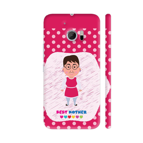 Best Mother On Pink Polka Dots HTC 10 / 10 Lifestyle Cover| Artist: Designer Chennai