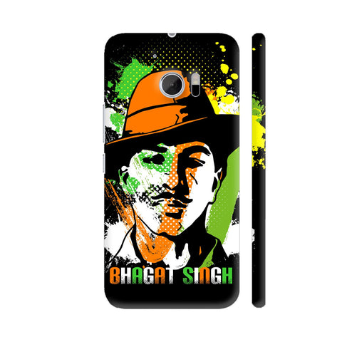 Bhagat Singh Painting On Black HTC 10 / 10 Lifestyle Cover| Artist: Designer Chennai