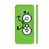 Bicycle Illustrations On Green HTC 10 / 10 Lifestyle Cover| Artist: Designer Chennai
