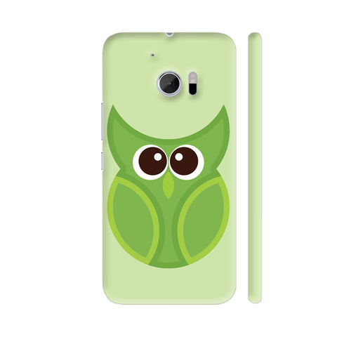 Big Eye Green Owl HTC 10 / 10 Lifestyle Cover| Artist: Designer Chennai