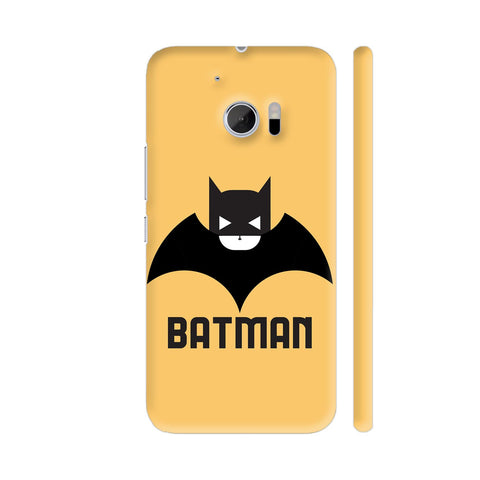 Black And White Batman On Yellow HTC 10 / 10 Lifestyle Cover| Artist: Designer Chennai