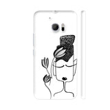 Black And White Modern Buddha HTC 10 / 10 Lifestyle Cover| Artist: Woodle Doodle