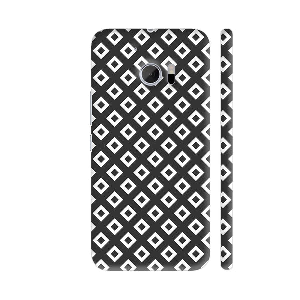 Black And White Square Diagonal Love HTC 10 / 10 Lifestyle Cover| Artist: Adeela Abdul Razak