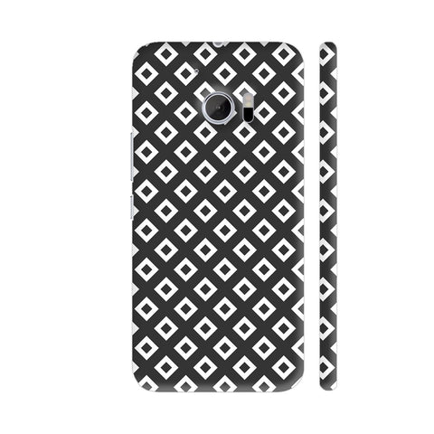 Black And White Square Diagonal Love HTC 10 / 10 Lifestyle Cover| Artist: Adeela Abdul Razak