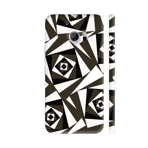 Black And White Square Tiles Pattern HTC 10 / 10 Lifestyle Cover| Artist: Avani