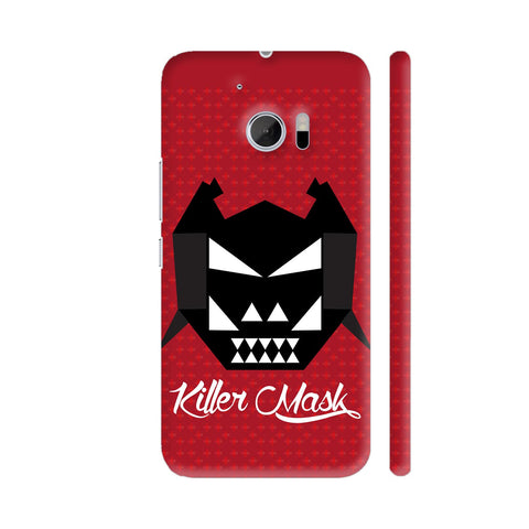 Black Killer Mask On Red HTC 10 / 10 Lifestyle Cover| Artist: Designer Chennai