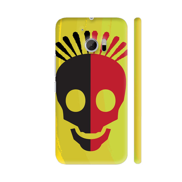 Black Red Skull On Yellow HTC 10 / 10 Lifestyle Cover| Artist: Designer Chennai