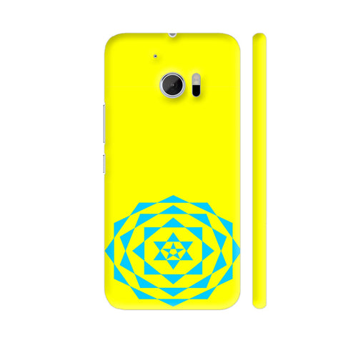 Blue Crystal On Yellow HTC 10 / 10 Lifestyle Cover| Artist: Avani
