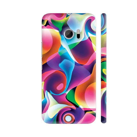 Blue Pink Colorful Abstract Swirls HTC 10 / 10 Lifestyle Cover| Artist: Sangeetha