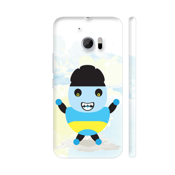 Blue Yellow Angry Kid HTC 10 / 10 Lifestyle Cover| Artist: Designer Chennai