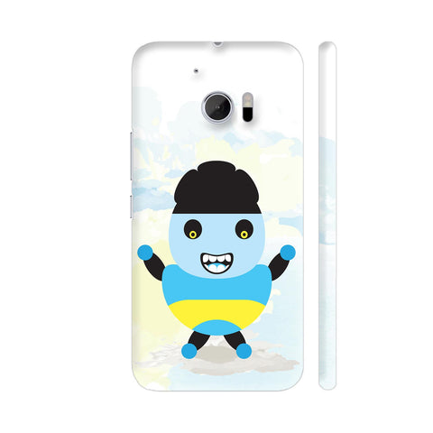 Blue Yellow Angry Kid HTC 10 / 10 Lifestyle Cover| Artist: Designer Chennai