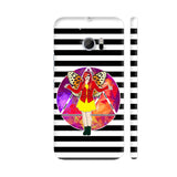 Born To Be Free On Black And White Stripes HTC 10 / 10 Lifestyle Cover| Artist: Sangeetha