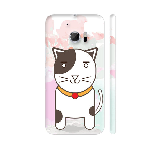 Brown And White Cat HTC 10 / 10 Lifestyle Cover| Artist: Designer Chennai