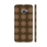 Brown Flower Pattern HTC 10 / 10 Lifestyle Cover| Artist: Designer Chennai