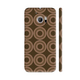 Brown Geometric Circle Repeating Pattern HTC 10 / 10 Lifestyle Cover| Artist: Designer Chennai
