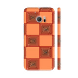 Brown Rectangle Square Pattern HTC 10 / 10 Lifestyle Cover| Artist: Avani
