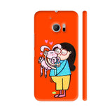 Bunny Love On Red HTC 10 / 10 Lifestyle Cover| Artist: Woodle Doodle
