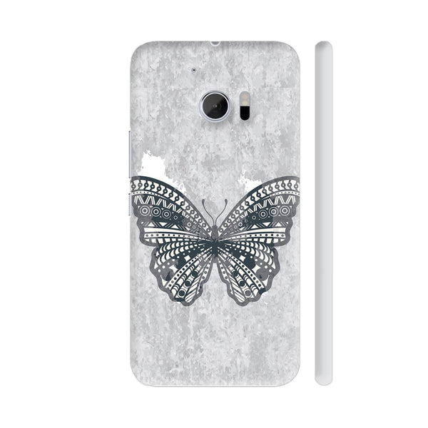 Butterfly On Gray Background HTC 10 / 10 Lifestyle Cover| Artist: Neeja Shah