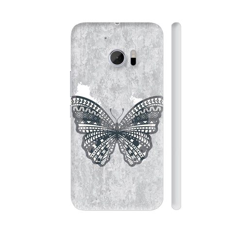 Butterfly On Gray Background HTC 10 / 10 Lifestyle Cover| Artist: Neeja Shah