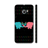 Cartoon Elephants With Colorful Heart HTC 10 / 10 Lifestyle Cover| Artist: Designer Chennai