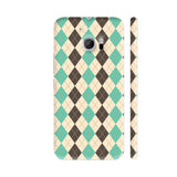 Chocolate And Mint Rhombus Pattern HTC 10 / 10 Lifestyle Cover| Artist: Adeela Abdul Razak