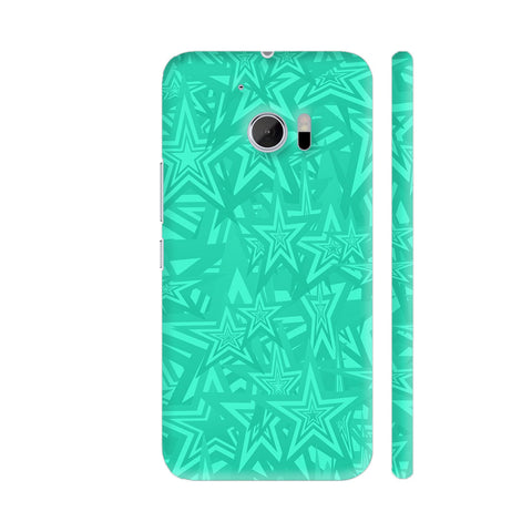 Colorful Aqua Abstract Design HTC 10 / 10 Lifestyle Cover| Artist: WonderfulDreamPicture