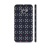 Colorful Geometric Floral Pattern On Black HTC 10 / 10 Lifestyle Cover| Artist: Designer Chennai