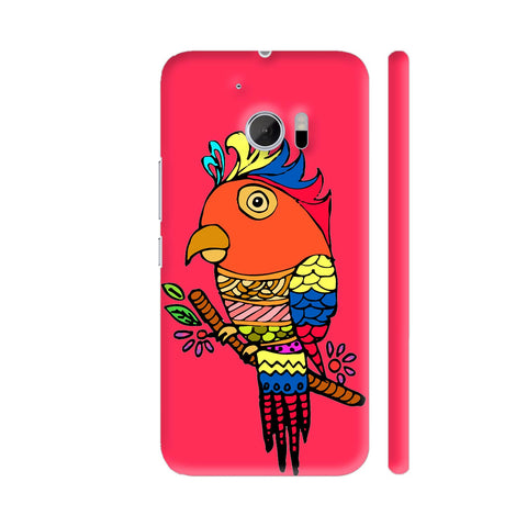 Colorful Parrot HTC 10 / 10 Lifestyle Cover| Artist: Sangeetha