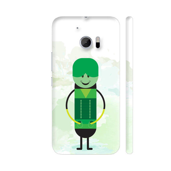 Cool Modern Green Man HTC 10 / 10 Lifestyle Cover| Artist: Designer Chennai