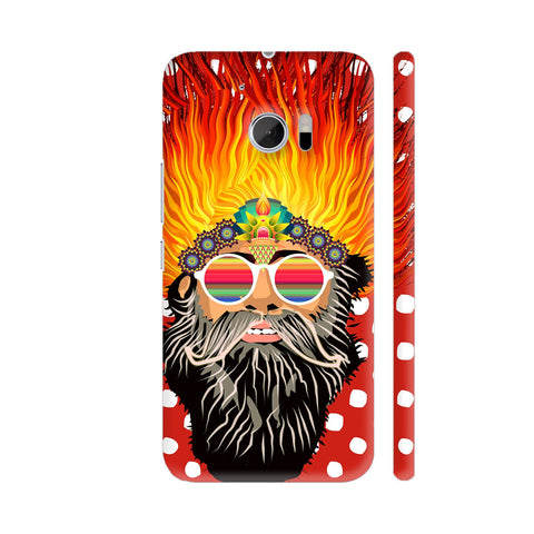Cool Saadhu On Red HTC 10 / 10 Lifestyle Cover| Artist: Sangeetha