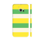 Cool Stripes Yellow Green HTC 10 / 10 Lifestyle Cover| Artist: Sangeetha