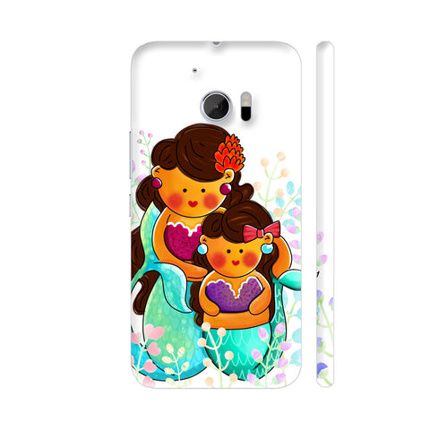 Cute Adorable Mermaid Love HTC 10 / 10 Lifestyle Cover| Artist: Woodle Doodle