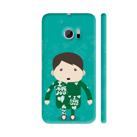 Cute Baby Boy Child On Green HTC 10 / 10 Lifestyle Cover| Artist: Designer Chennai