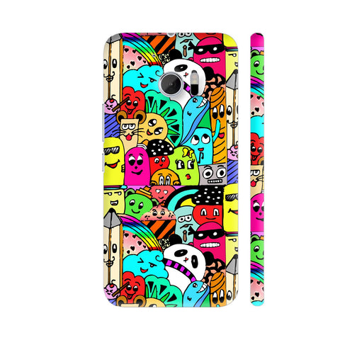 Cute Colorful Doodle Doodle HTC 10 / 10 Lifestyle Cover| Artist: Sangeetha