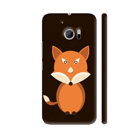Cute Little Fox On Black HTC 10 / 10 Lifestyle Cover| Artist: Designer Chennai