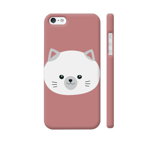 Colorpur Cute White Kitty With Gray Ears Apple iPhone 5 / 5s | Artist: Ashok